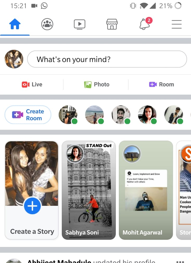Facebook Story highlights for an account