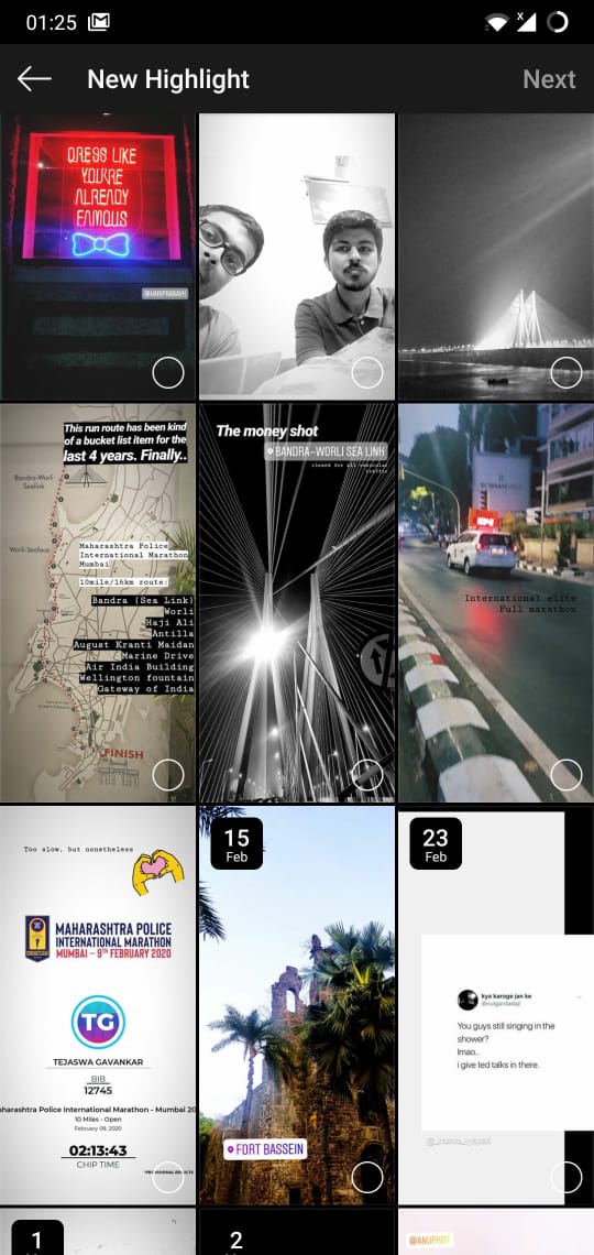 Instagram story history